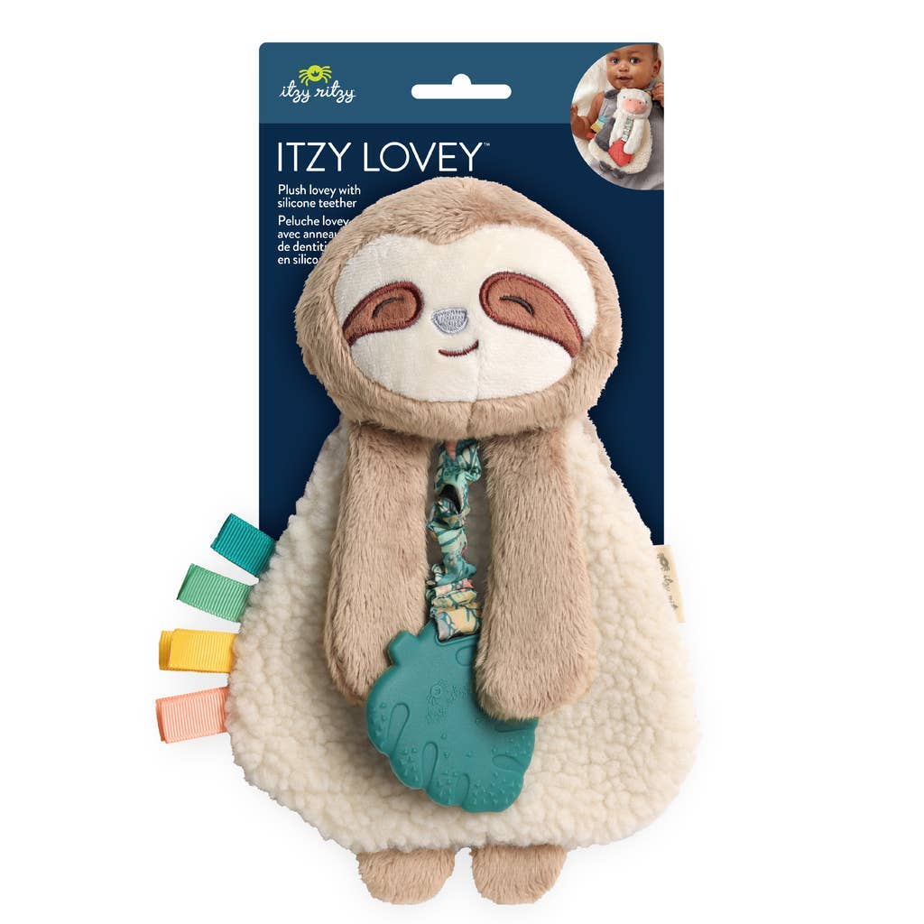 Peluche avec jouet de dentition | Itzy Friends Lovey™ Théo l'Ours