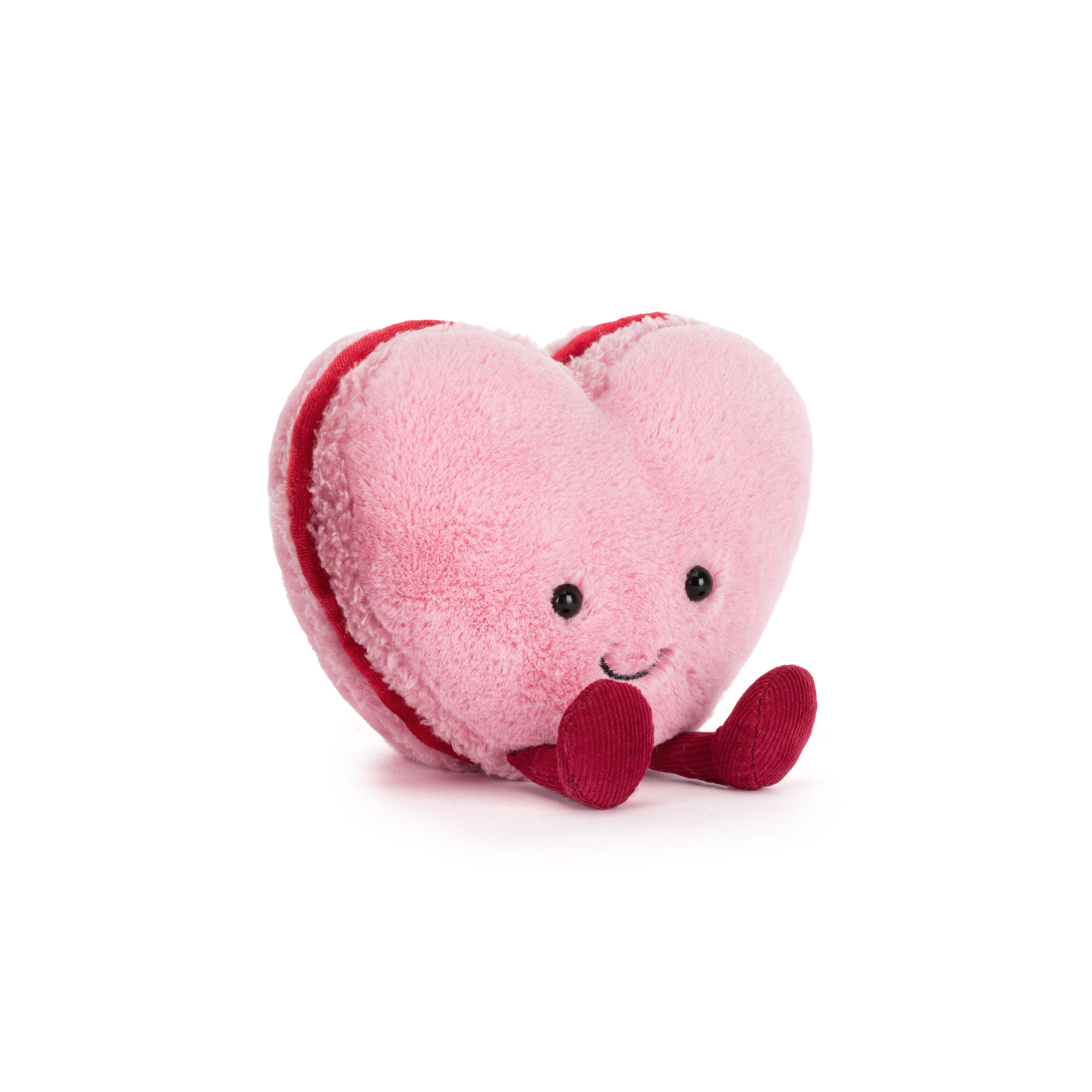 Peluche Jellycat | Colette le macaron en coeur amusant rose