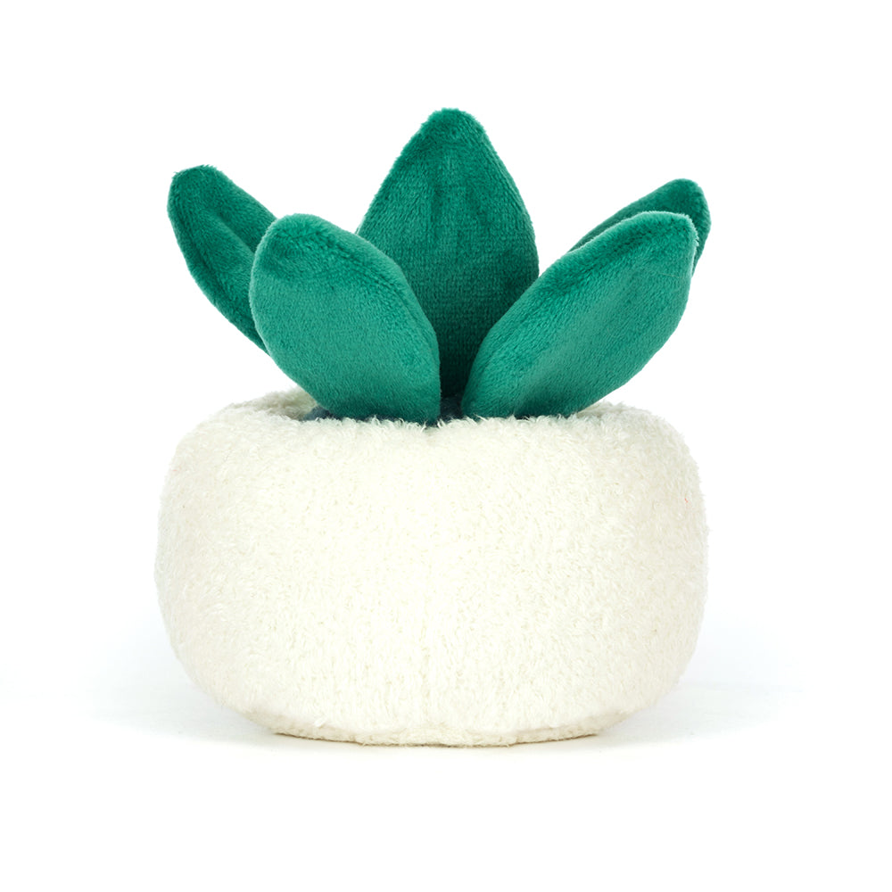 Peluche Jellycat | Plante en pot en forme de crâne