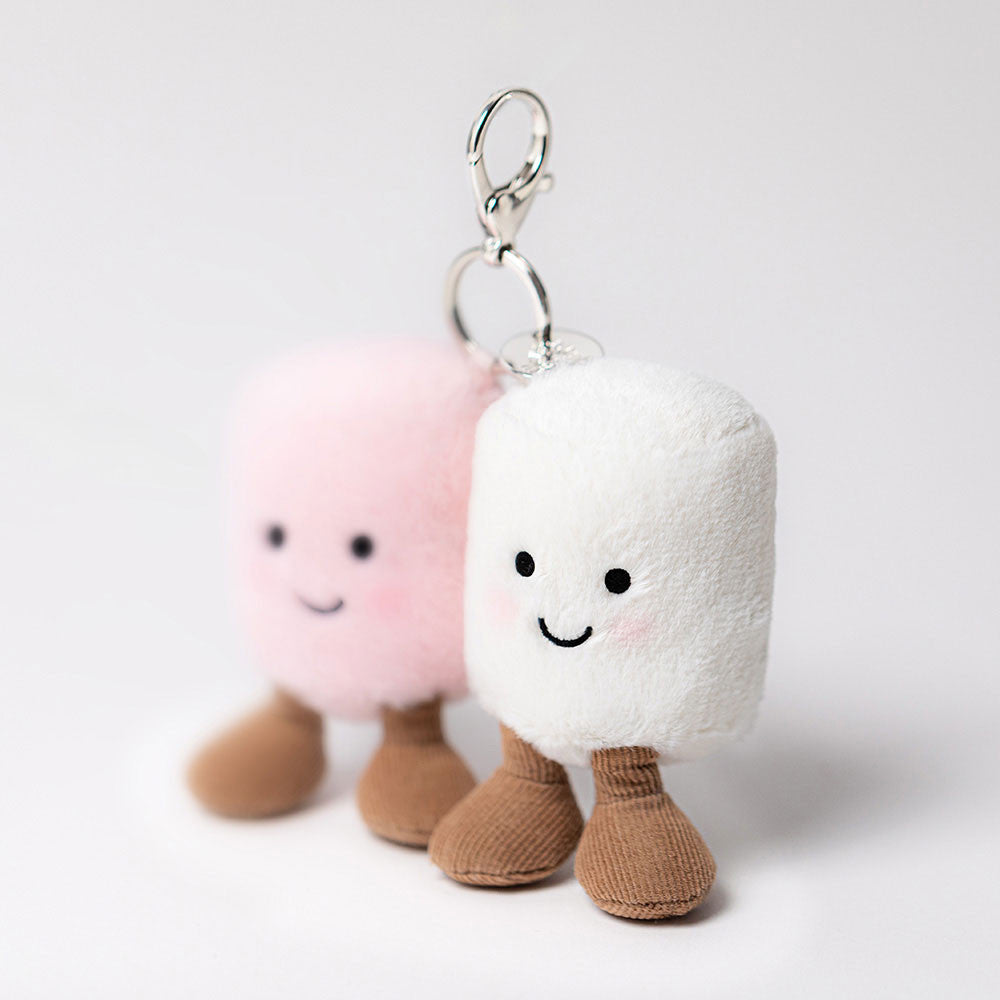Jellycat bag charm | Amuseables pair of marshmallows