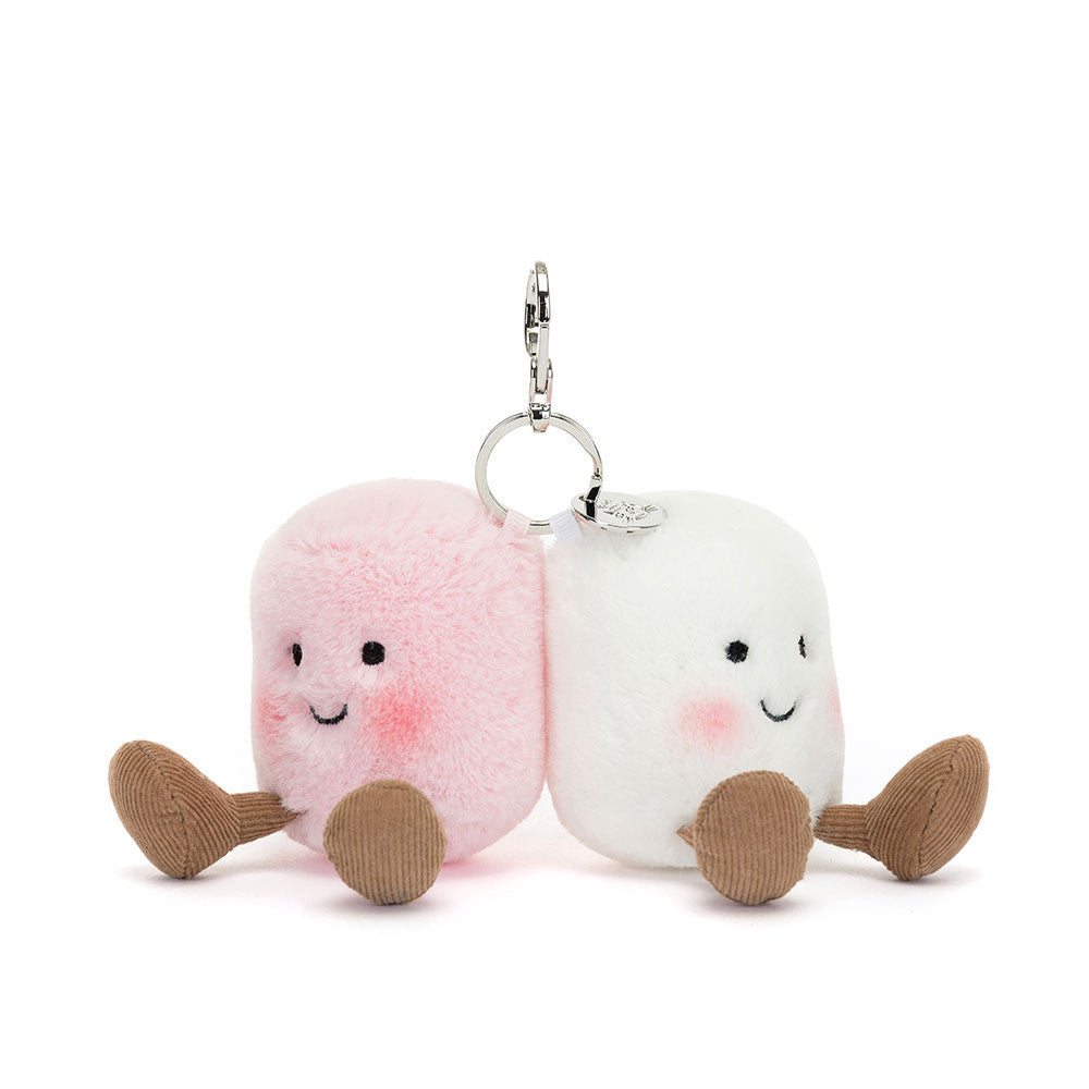 Jellycat bag charm | Amuseables pair of marshmallows