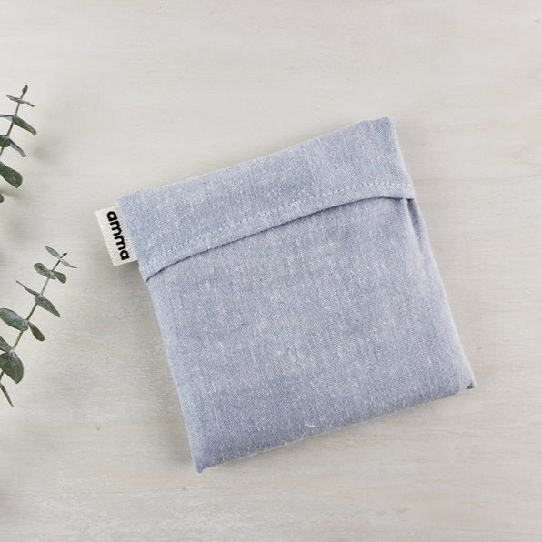 Coussin thérapeutique minimal | Chanvre & coton bio | Bleu