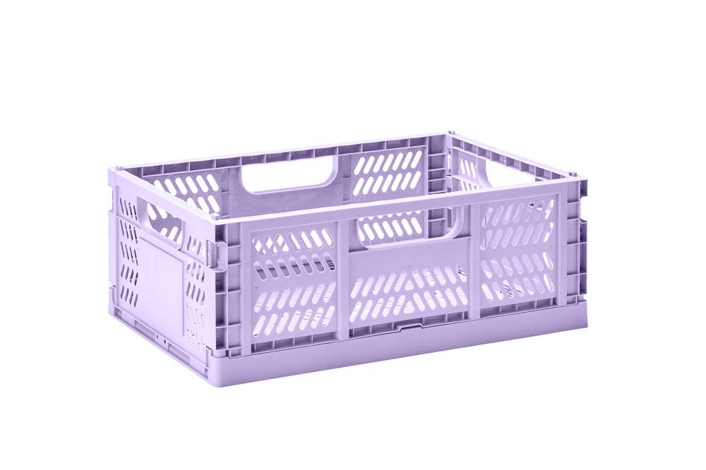 Caisse de rangement pliante | Taille grande | Lilas