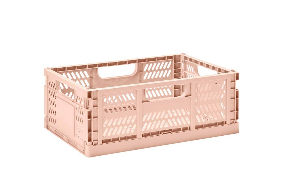 Caisse de rangement pliante | Taille moyenne | Rose argile