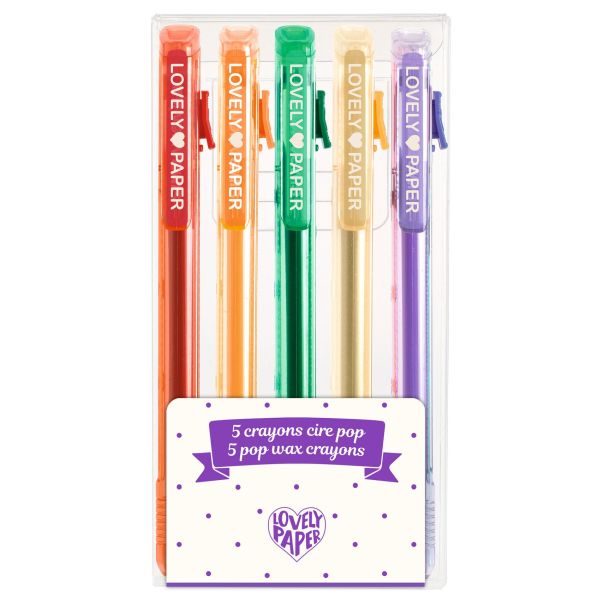 Ensemble de 5 crayons | Cire pop