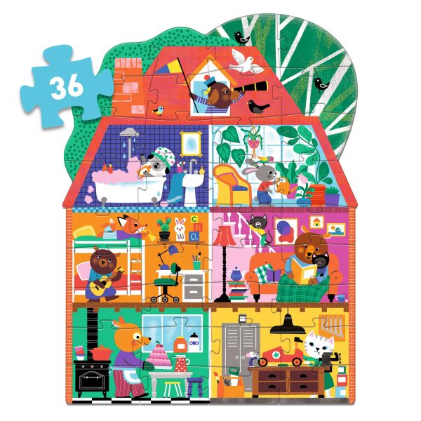 Puzzle géant | La maison p'tits copains | 36 pcs