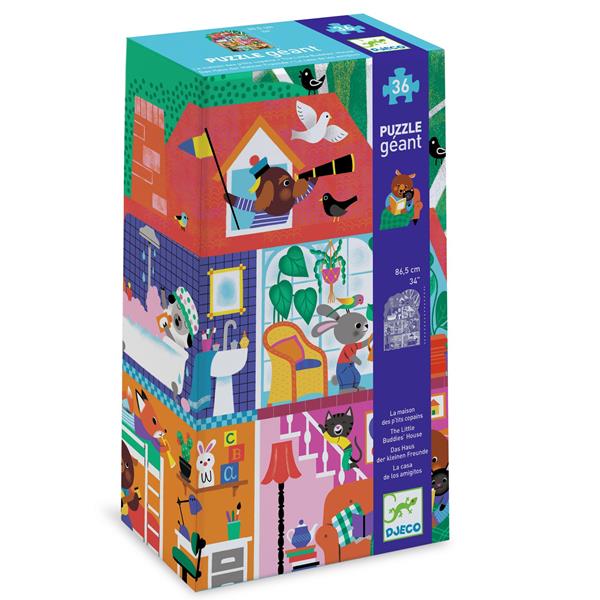 Puzzle géant | La maison p'tits copains | 36 pcs