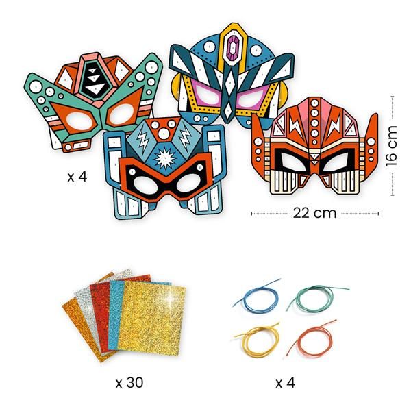 DIY | Mosaîques et stickers | Robots (4 masques)