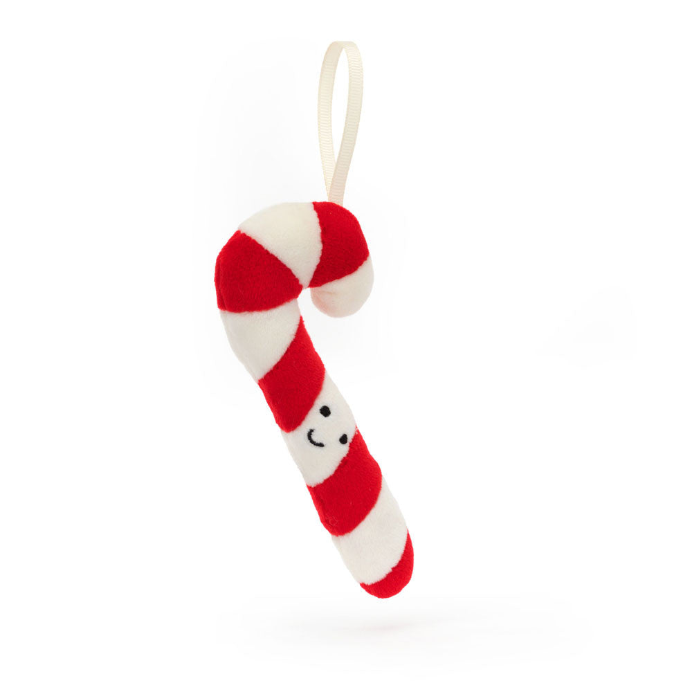 Peluche | Ornement | Canne de bonbon festive