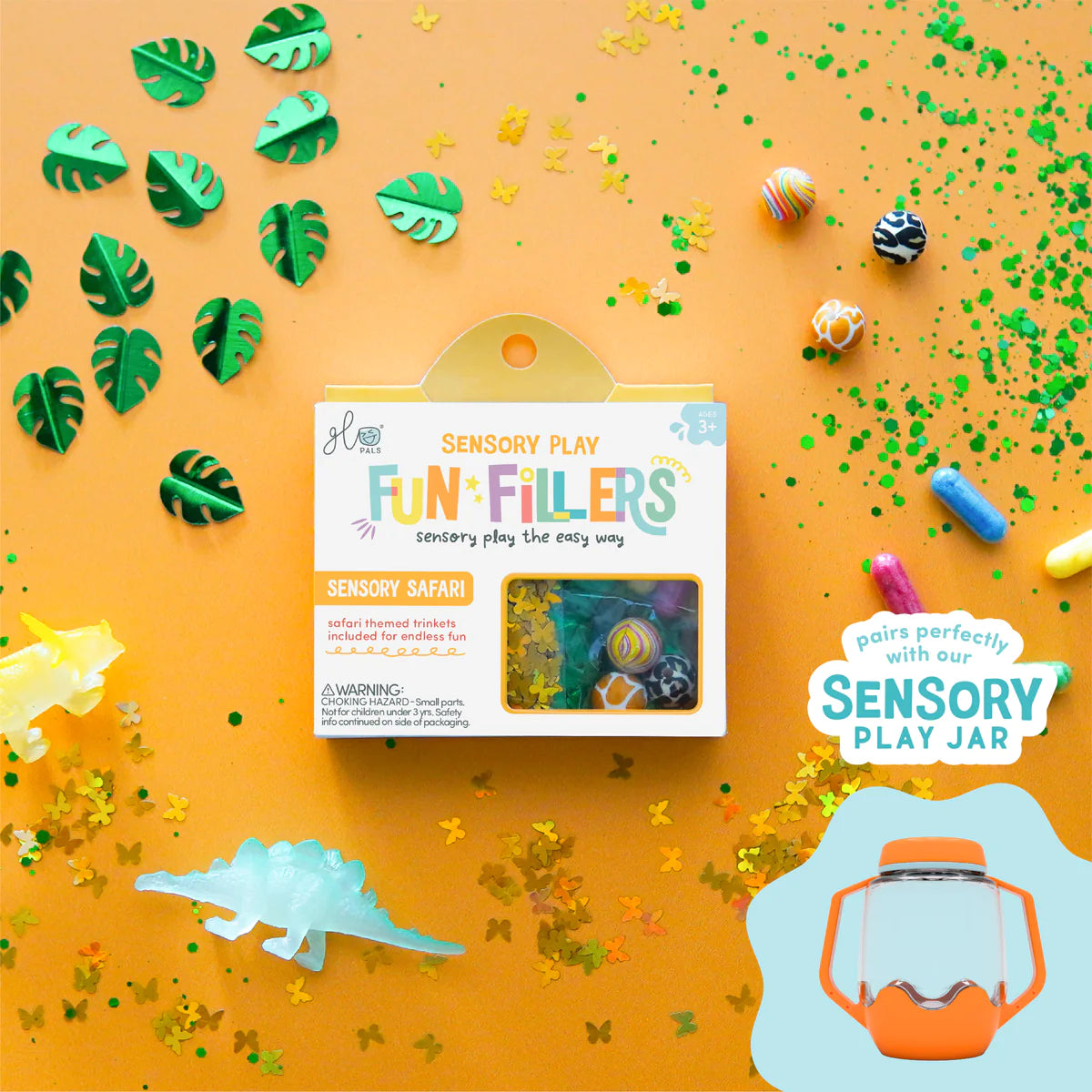 Confettis pour pot lumineux sensoriel | Fun Fillers | Safari