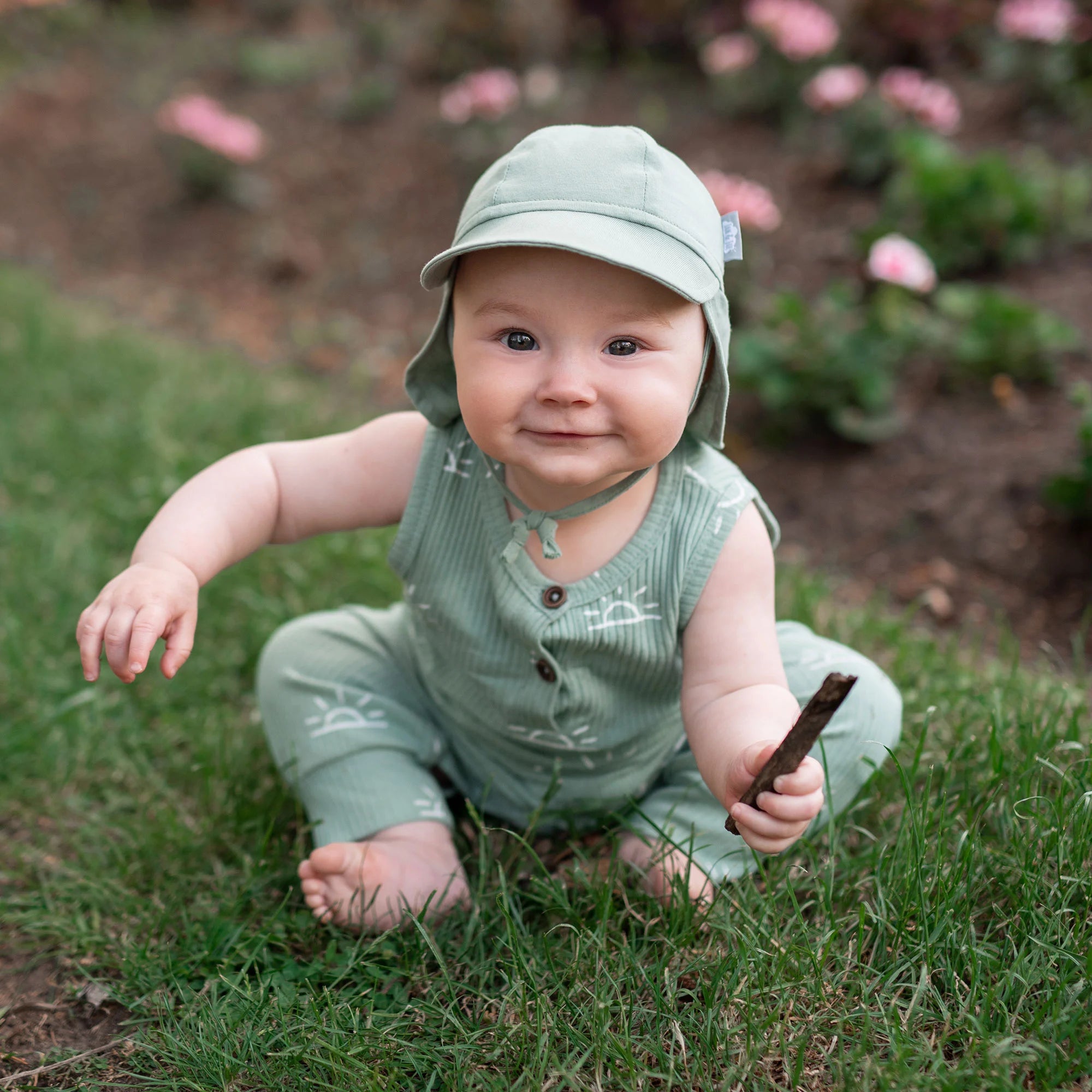 Sun Soft Baby Cap | Juniper Green