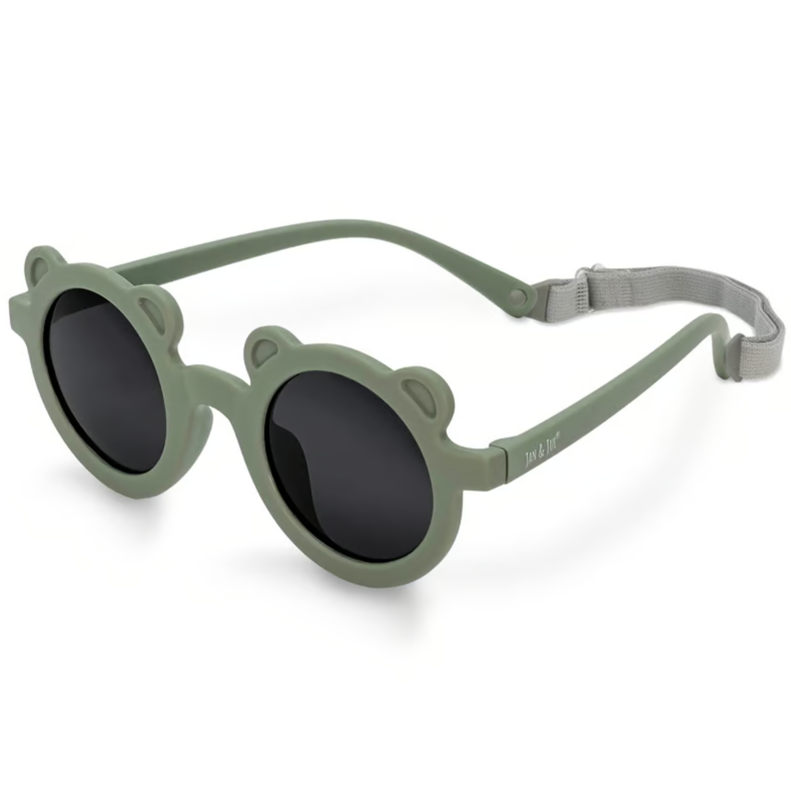 Lunettes de soleil polarisées ourson pour enfants | Vert crocodile