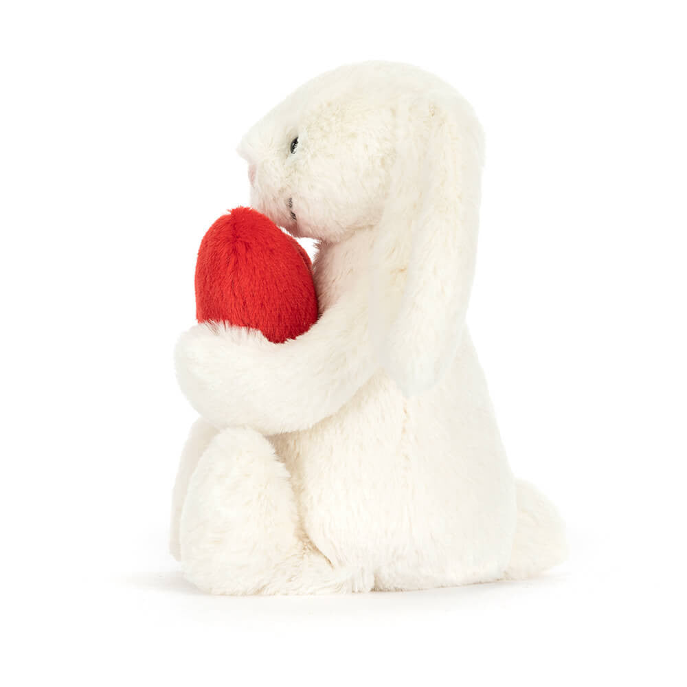 Peluche | Lapin bashful crème avec coeur