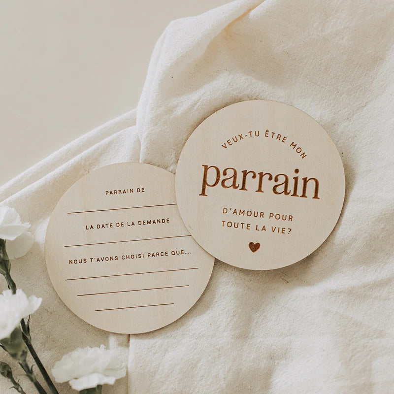 Wooden Pastille | Veux-tu être mon parrain?