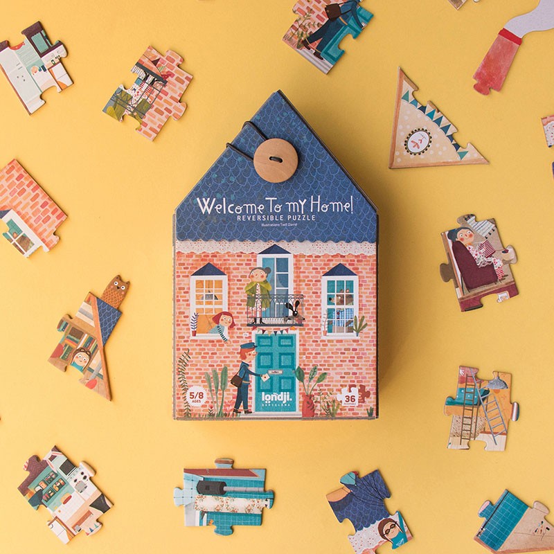 Puzzle réversible | Bienvenue chez moi
