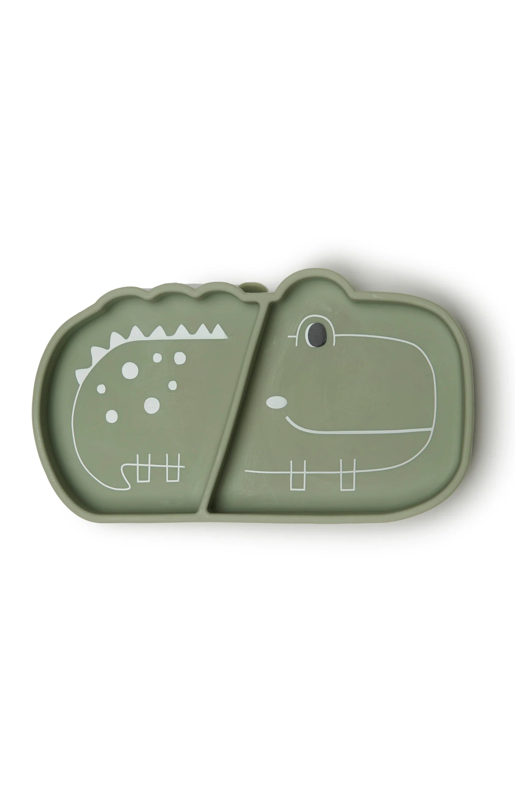 Assiette à collation en silicone | Alligator sauge