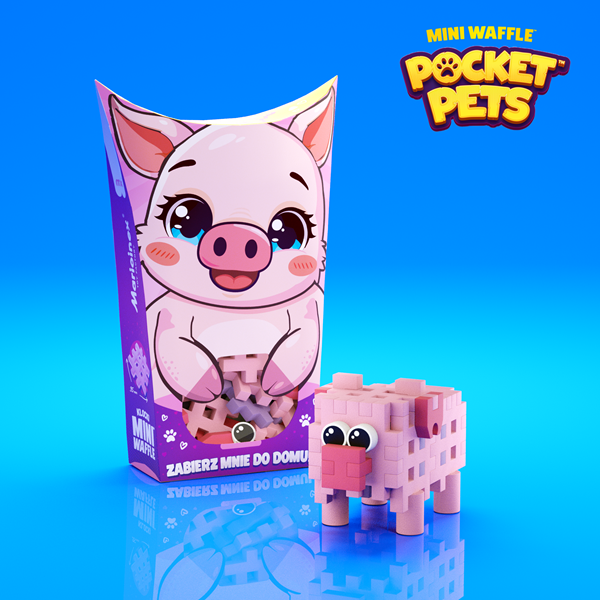 Collectible Mini Waffles | Pocket Animals: Pig | 25 pcs