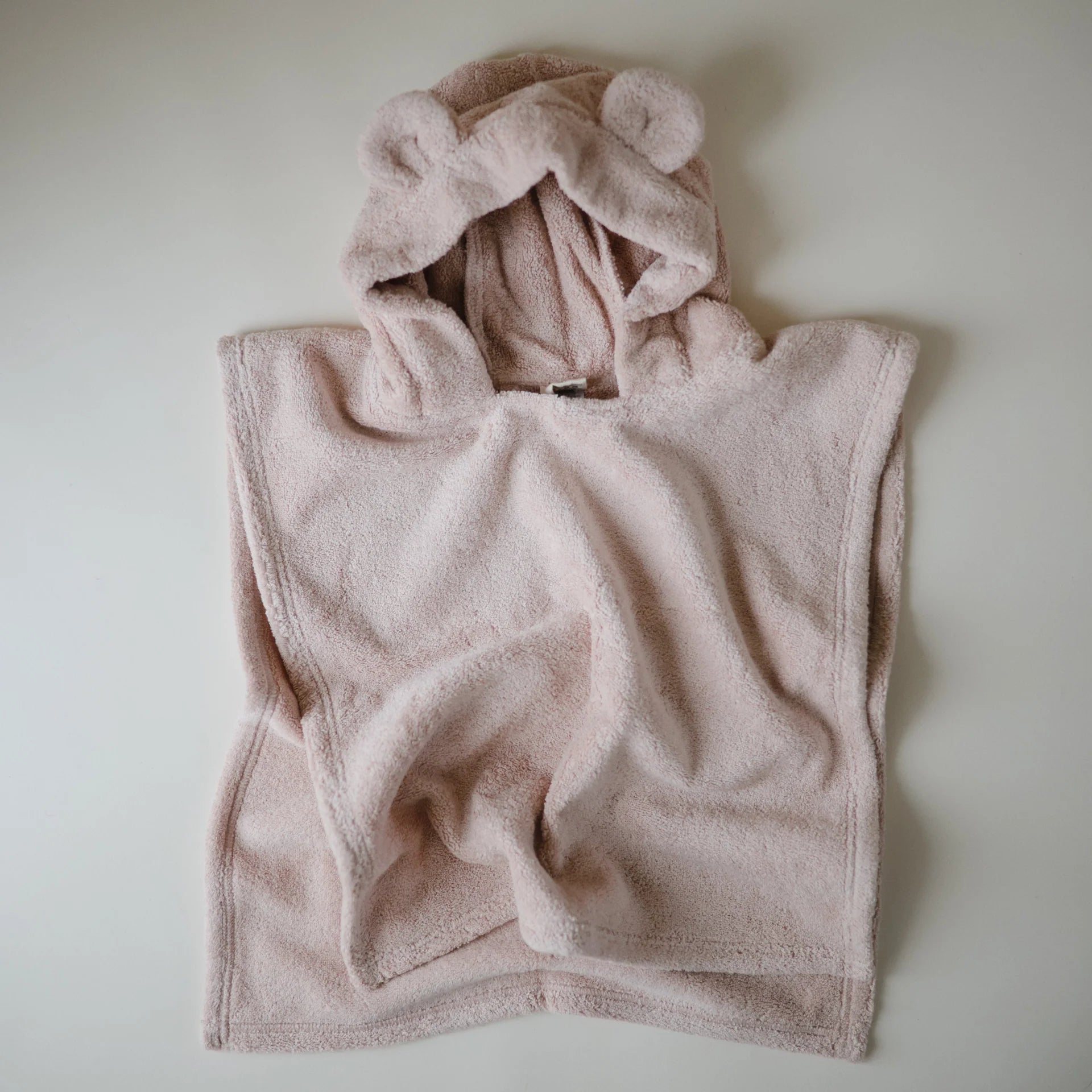 Bear poncho towel | Blush