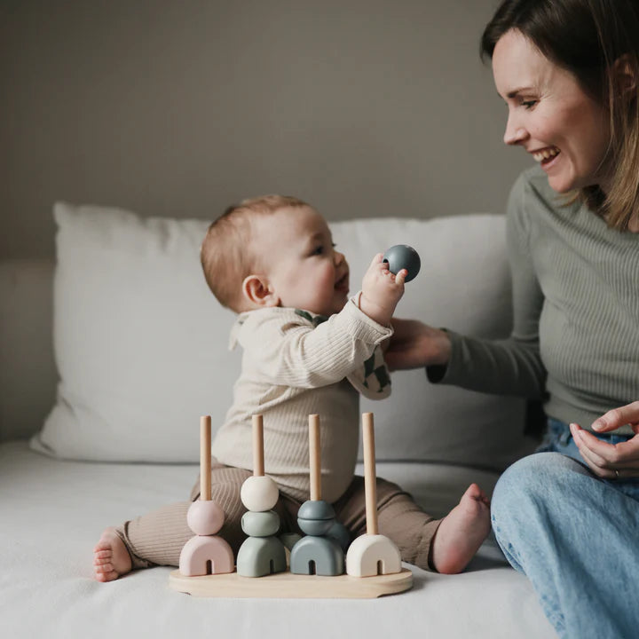 Stacking toy | Wooden multi shape stacker