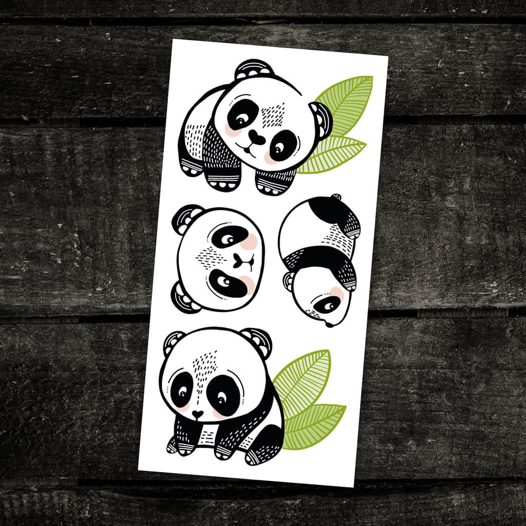 Tatouages temporaires | Les pandas sympas