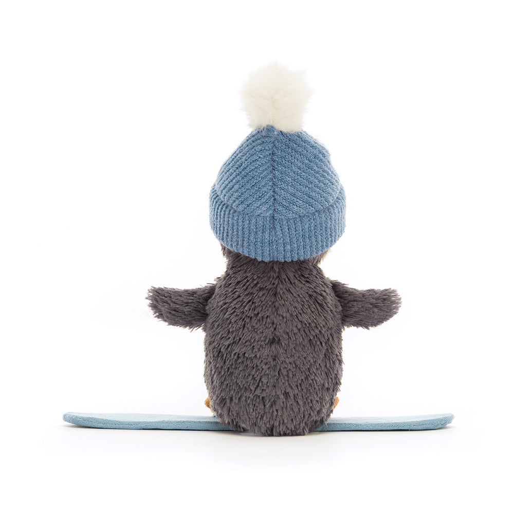 Peluche Jellycat | Pingouin peanut en planche à neige