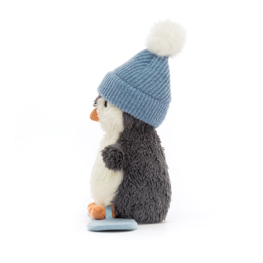 Peluche Jellycat | Pingouin peanut en planche à neige