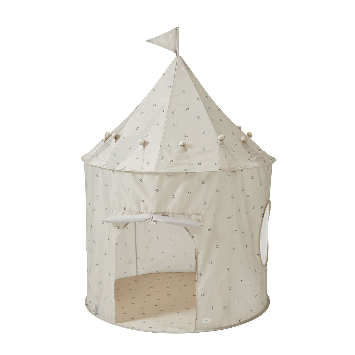 Recycled Fabric Play Tent | Blueberry Ivory