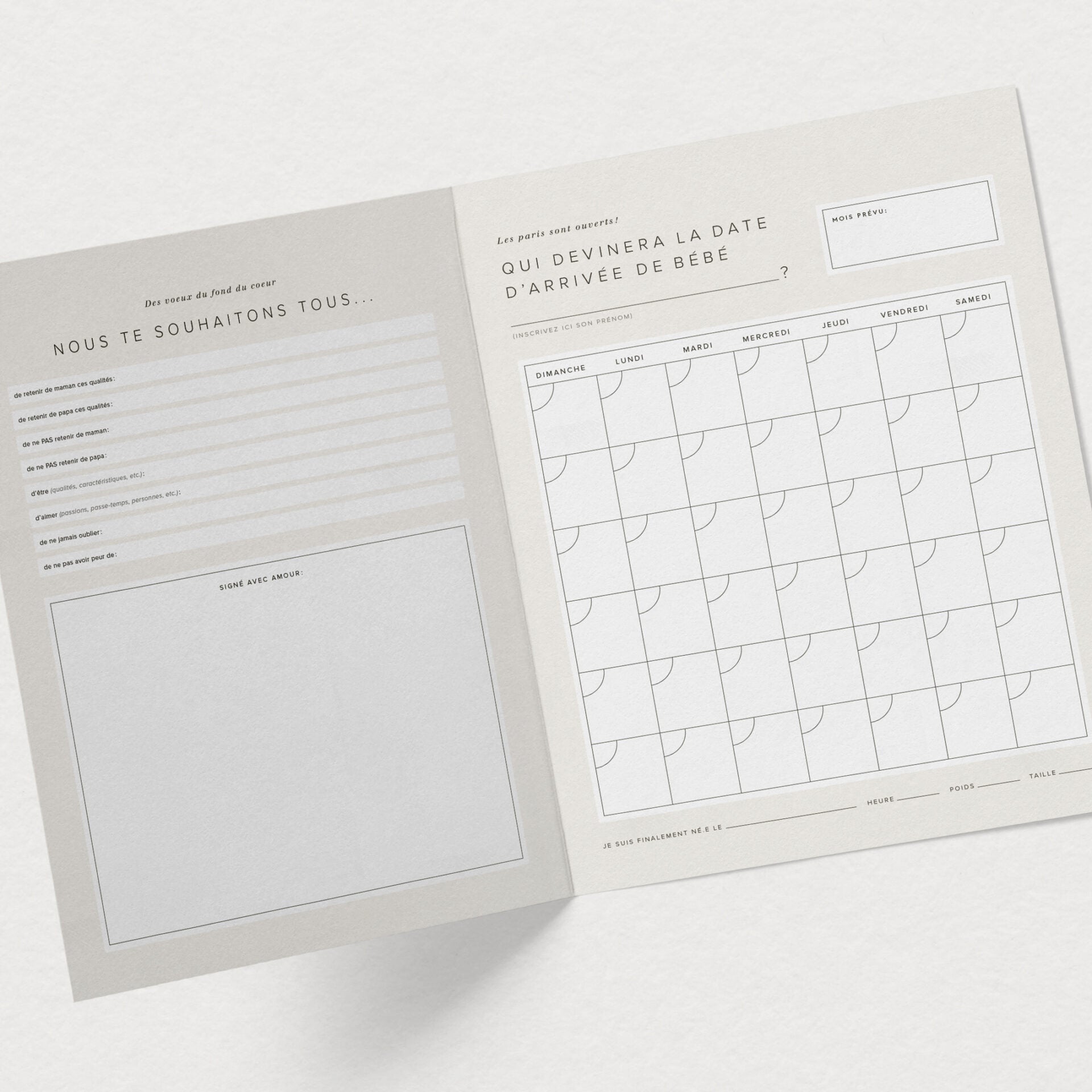 Giant 4-in-1 Baby Shower Card | Douce attente