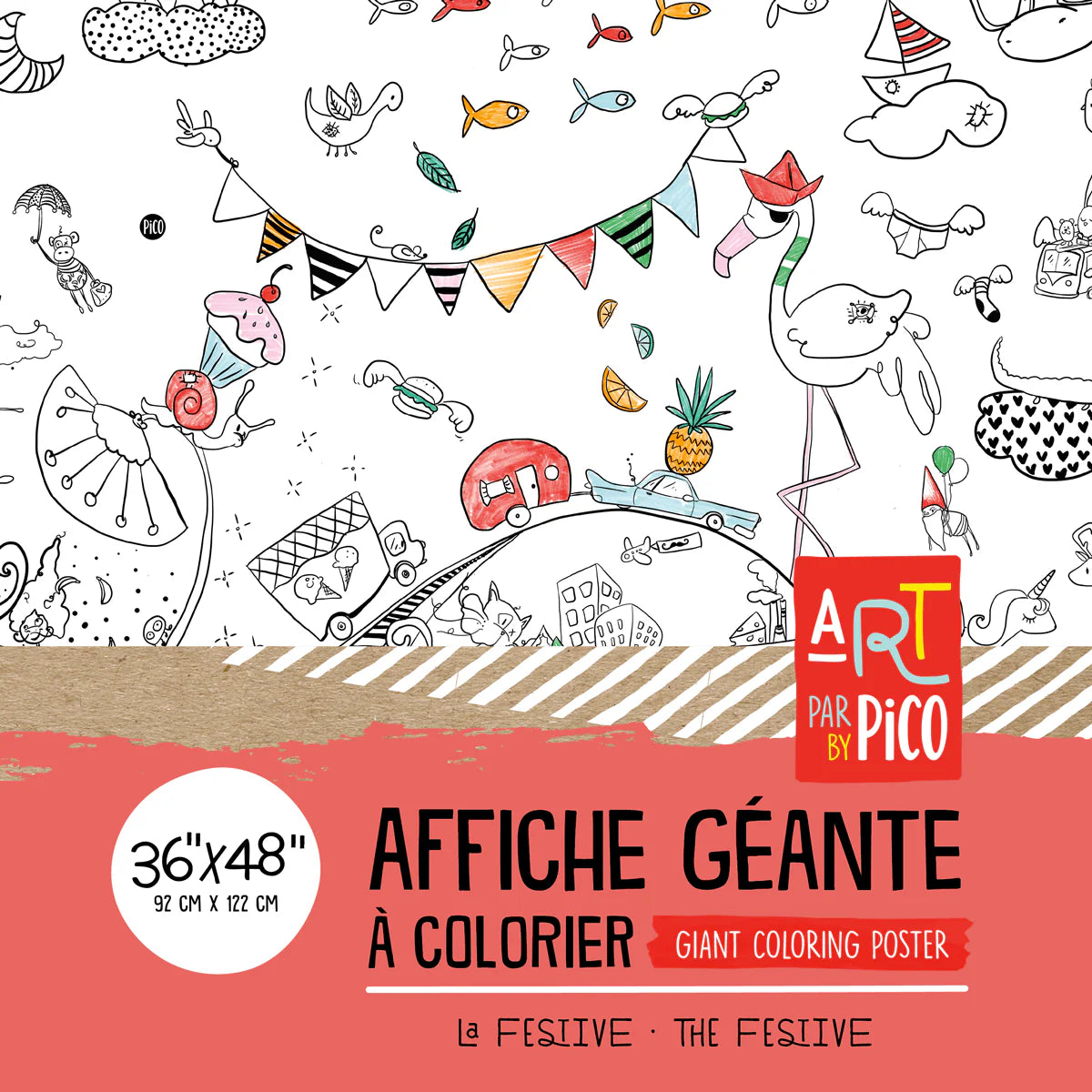 Affiche géante à colorier | La festive