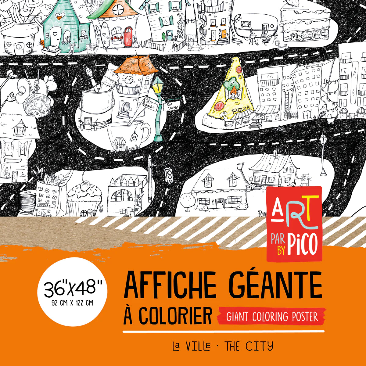 Affiche géante à colorier | La ville