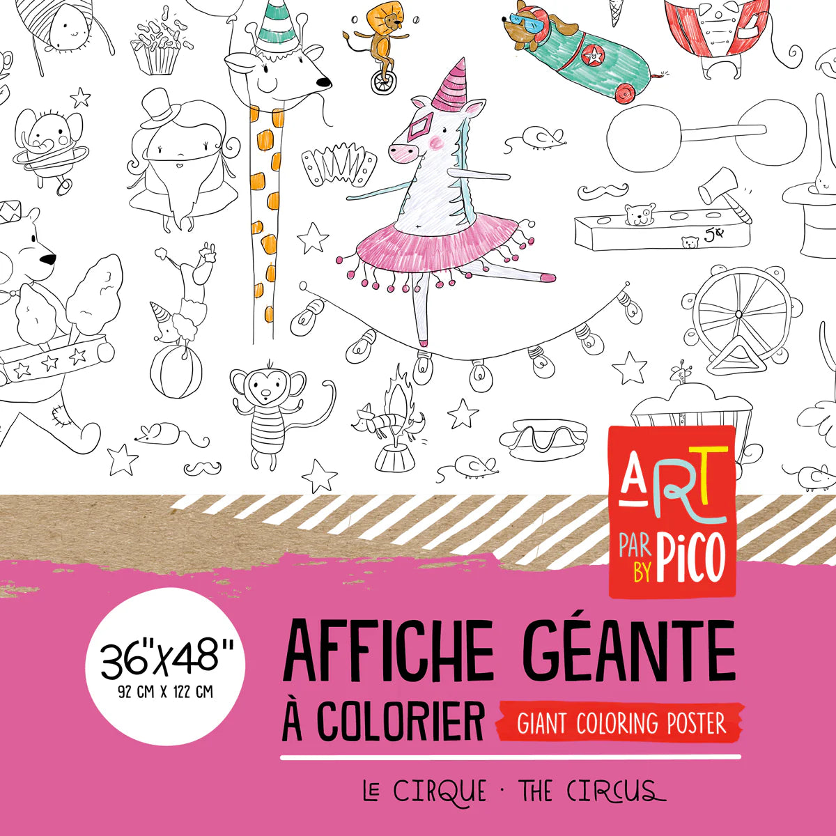 Affiche géante à colorier | Le cirque