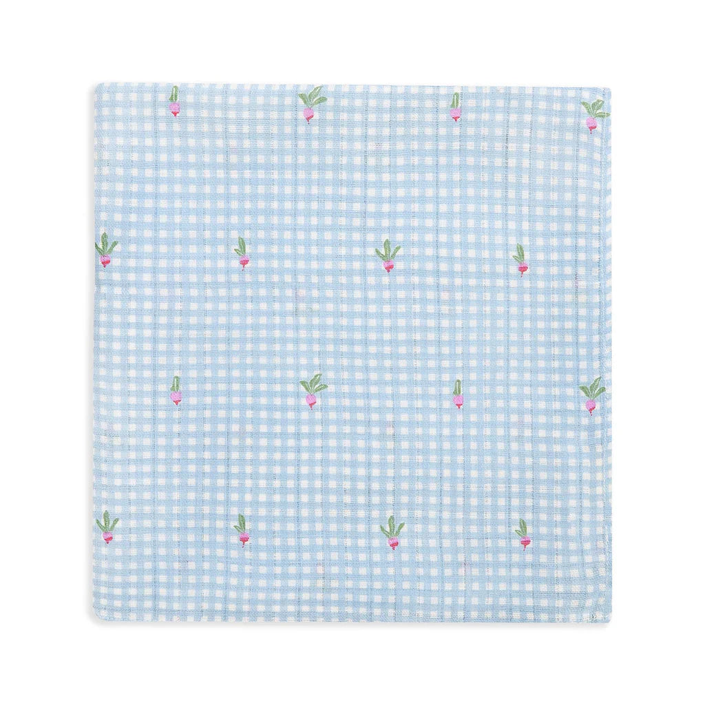 Duo mousselines coton organique | Petite ferme & radis