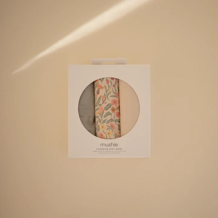 Changing pad liner | 3-pack | Pastel Blooms