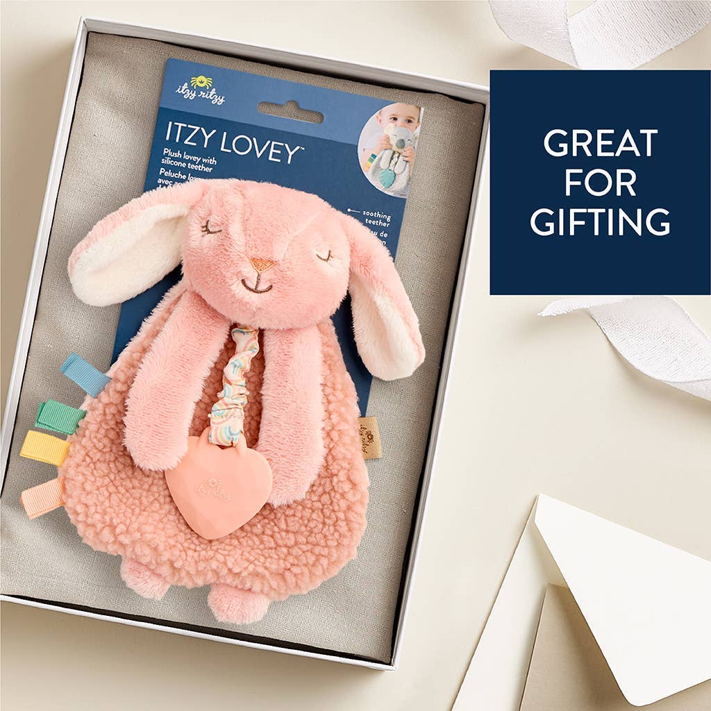 Peluche avec jouet de dentition | Itzy Friends Lovey™ Théo l'Ours