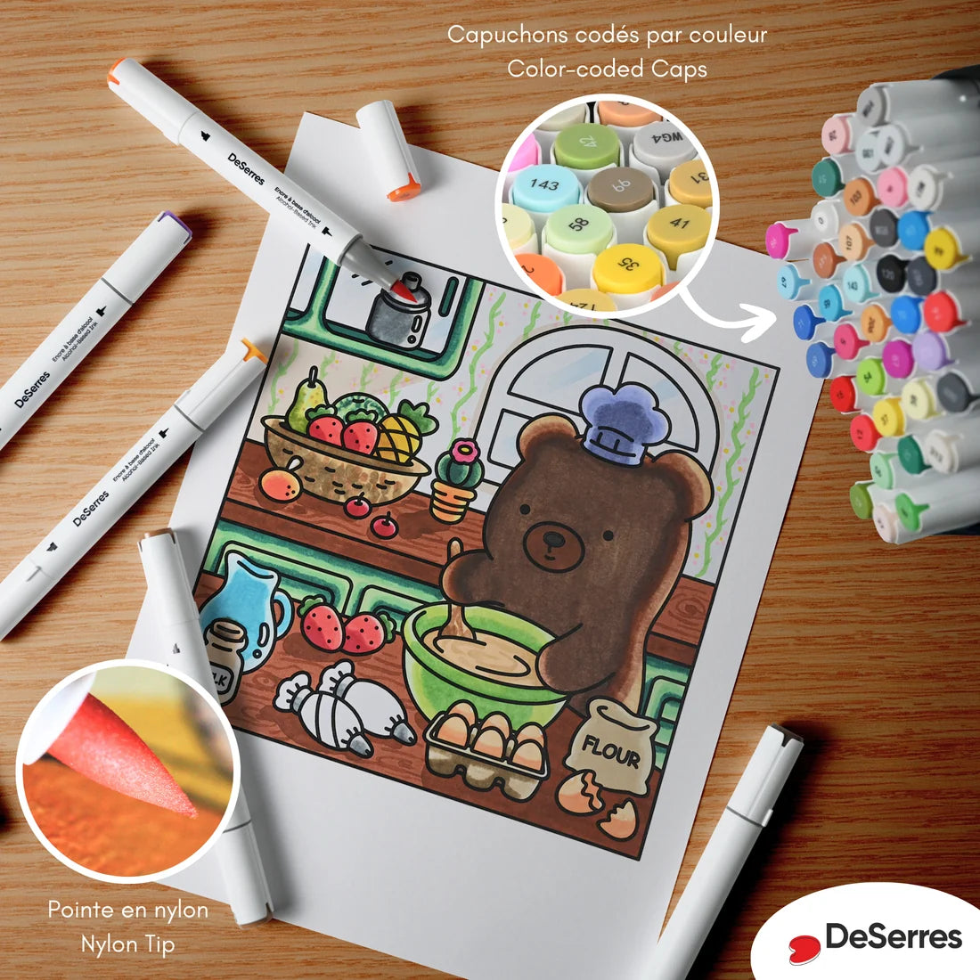 Set of 48 Dual-Tip Alcohol Markers