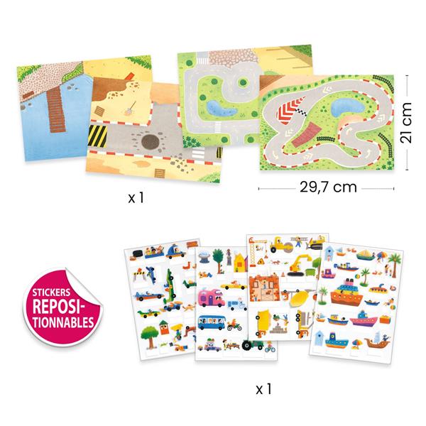 Autocollants repositionnables | Gommettes à relever | Véhicules