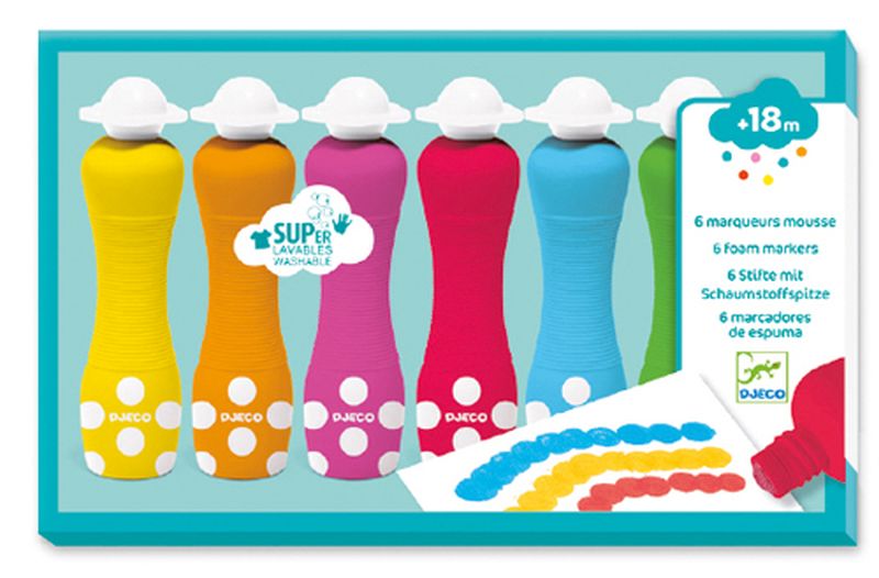 Ensemble de marqueurs mousse | 6 couleurs