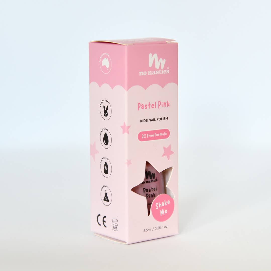 Vernis à ongles pelable à base d'eau rose pastel pour enfants