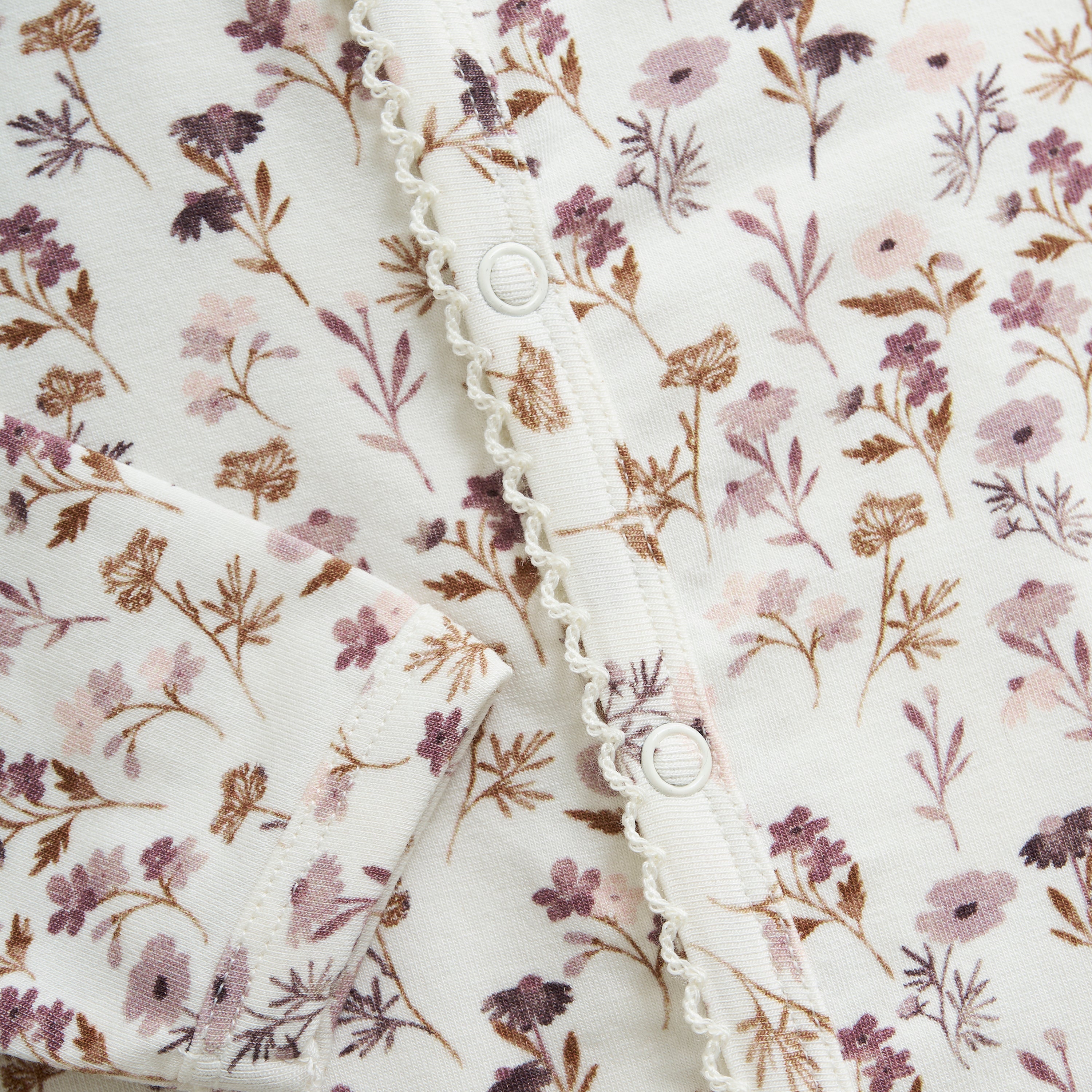 Barboteuse Tencel Fleurs d’automne Fixoni – douce, respirante et fluide avec imprimé floral automnal, Olie & co