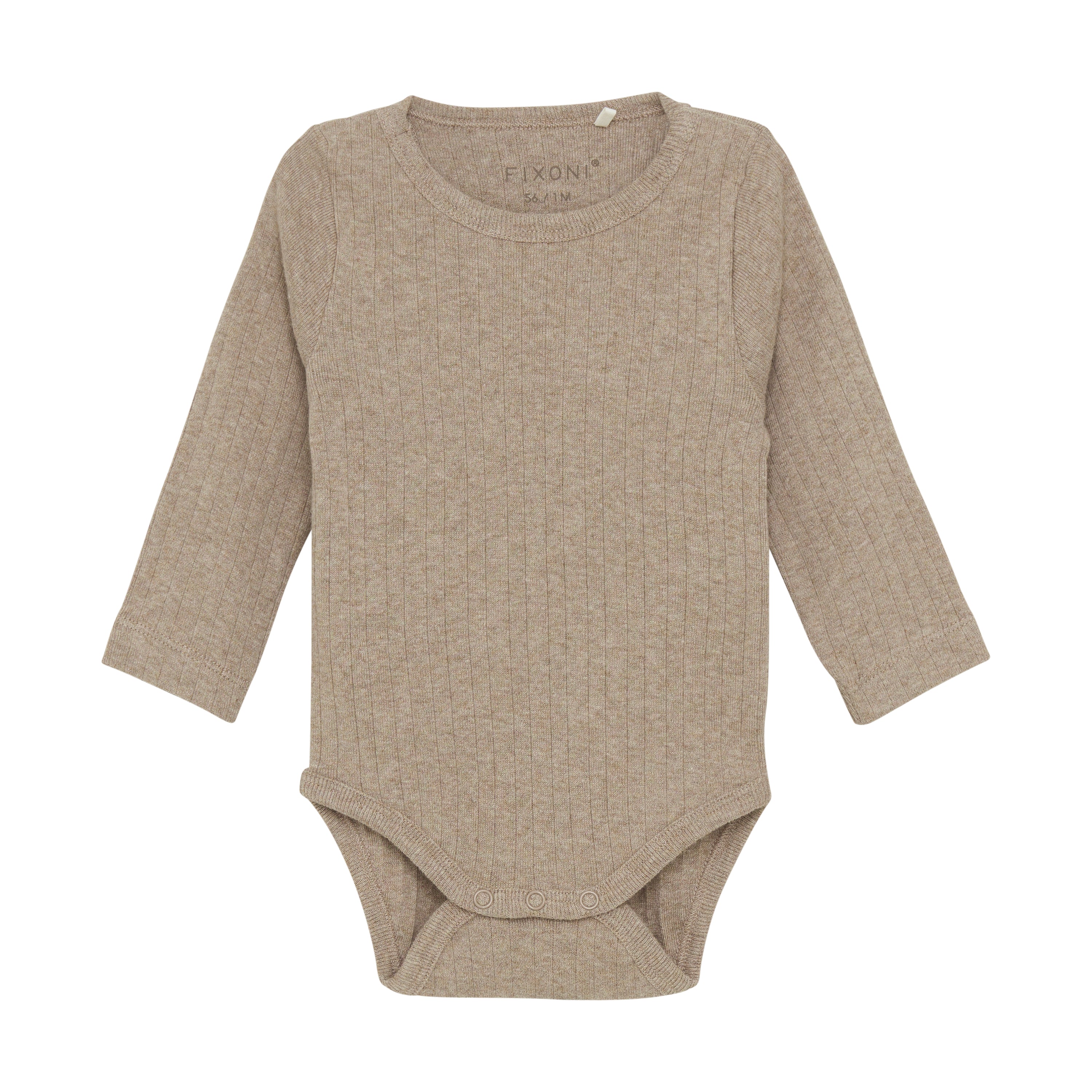 Cache-couche à manches longues Fixoni mocha – coton biologique certifié GOTS, doux et pratique, Olie & co