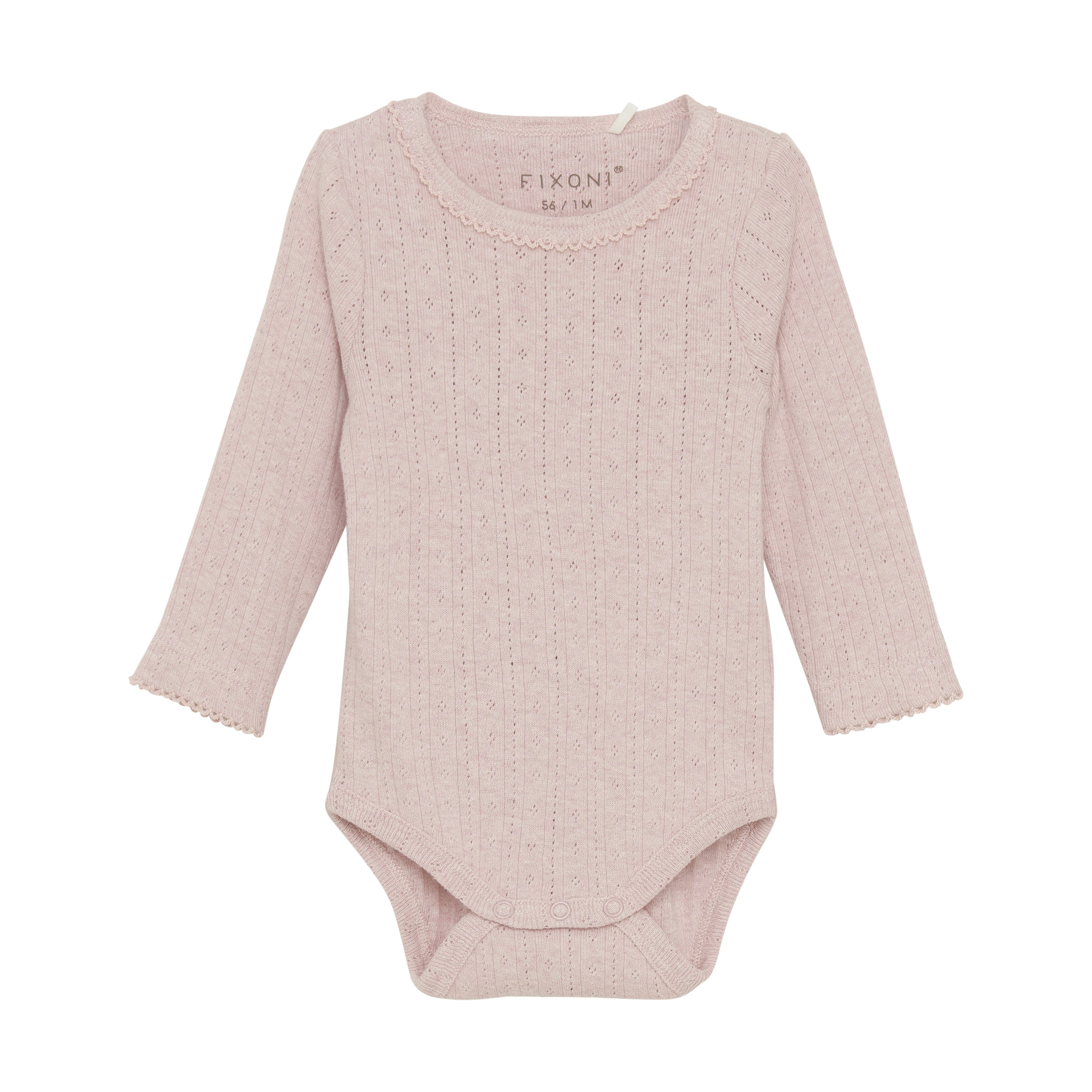 Cache-couche à manches longues Fixoni vieux rose – coton biologique certifié GOTS, doux et confortable, Olie & co