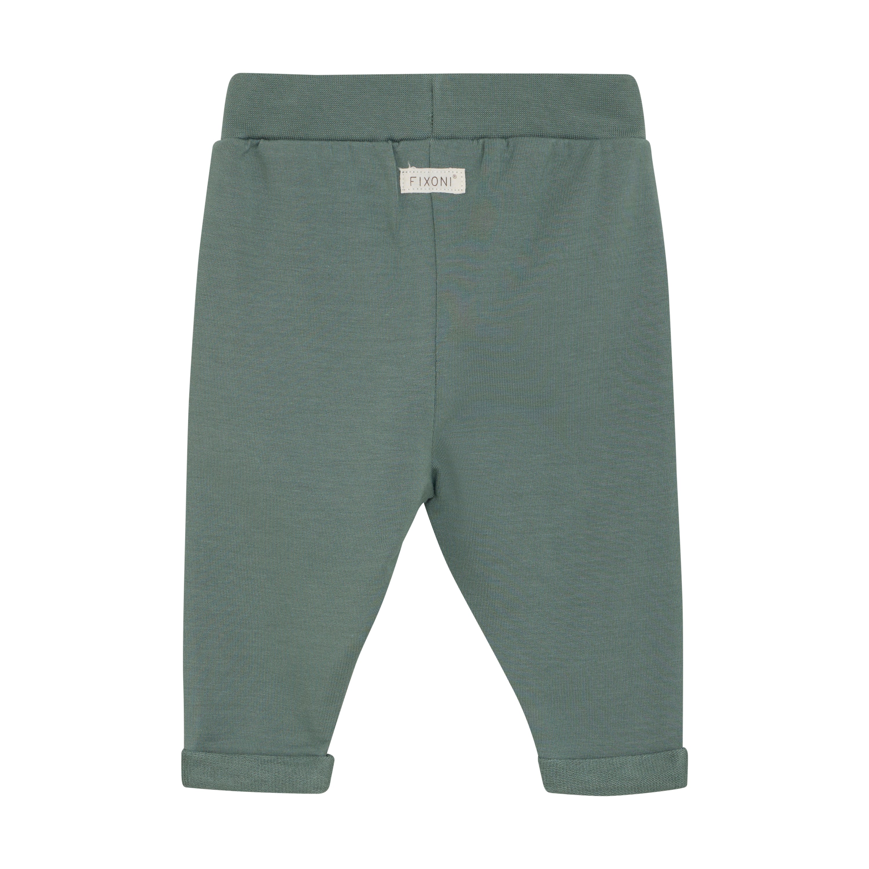 Pantalon sweat vert Fixoni – doux, extensible et certifié OEKO-TEX®, avec poches et taille élastique, Olie & co