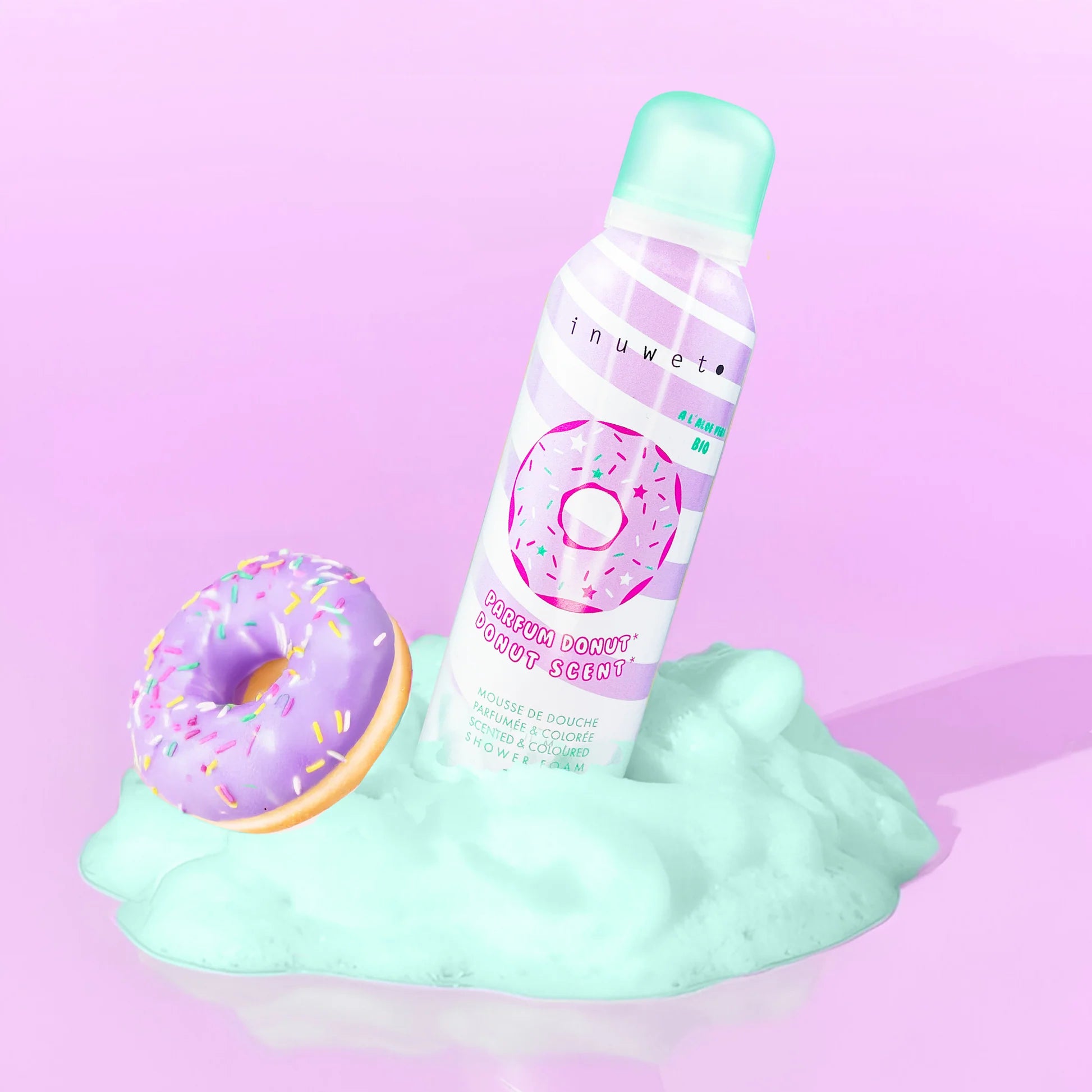 Blue shower foam | Donuts