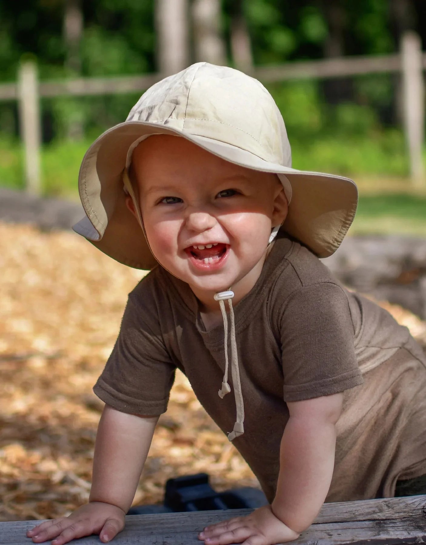 Chapeau de soleil Floppy en coton | Kaki olive