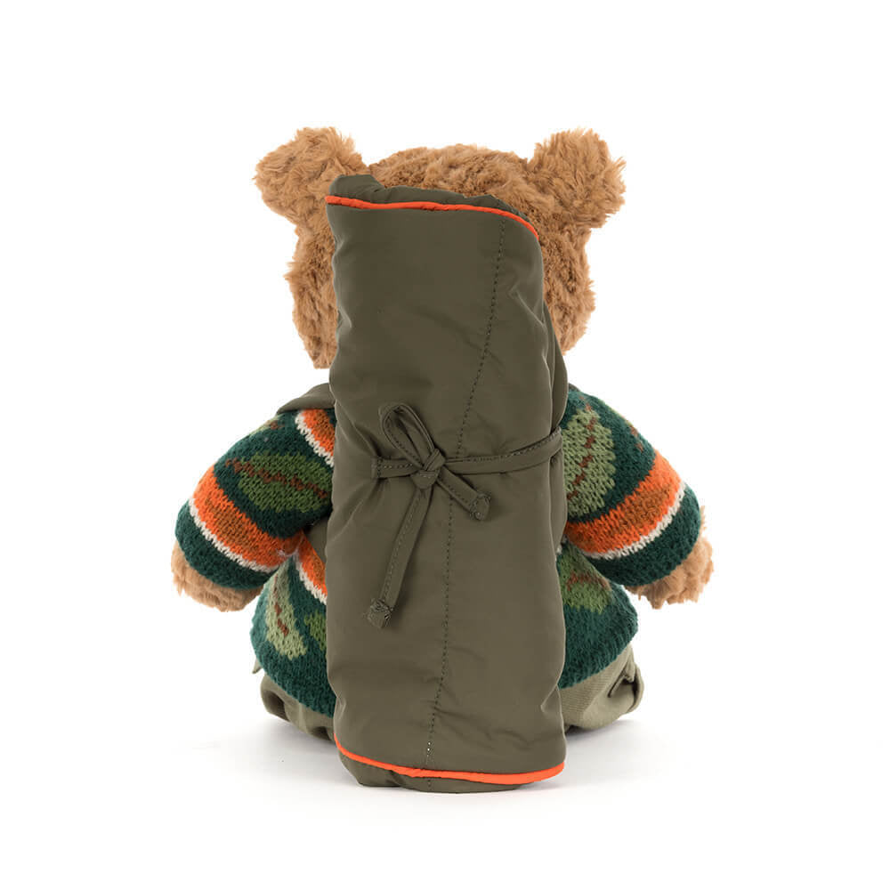 Peluche Jellycat | Ours Bartholomew en habit de randonnée