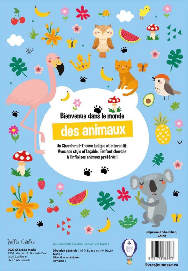 Livre | Cherche et trouve | Les animaux