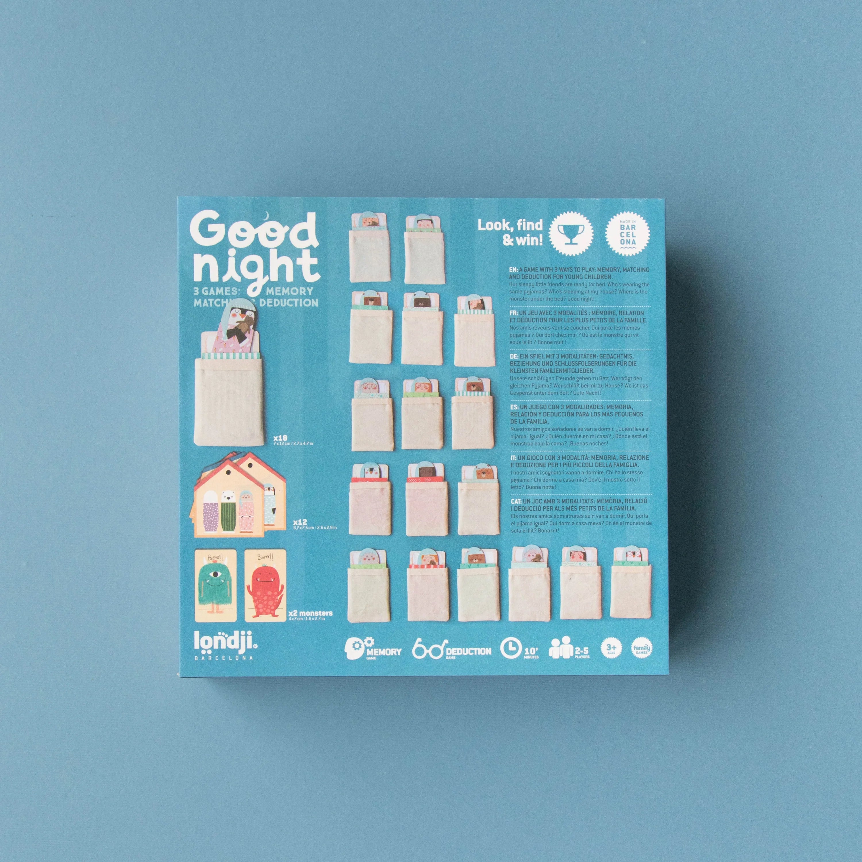 Jeu de mémoire, de relation et de déduction | Bonne nuit (Good night)