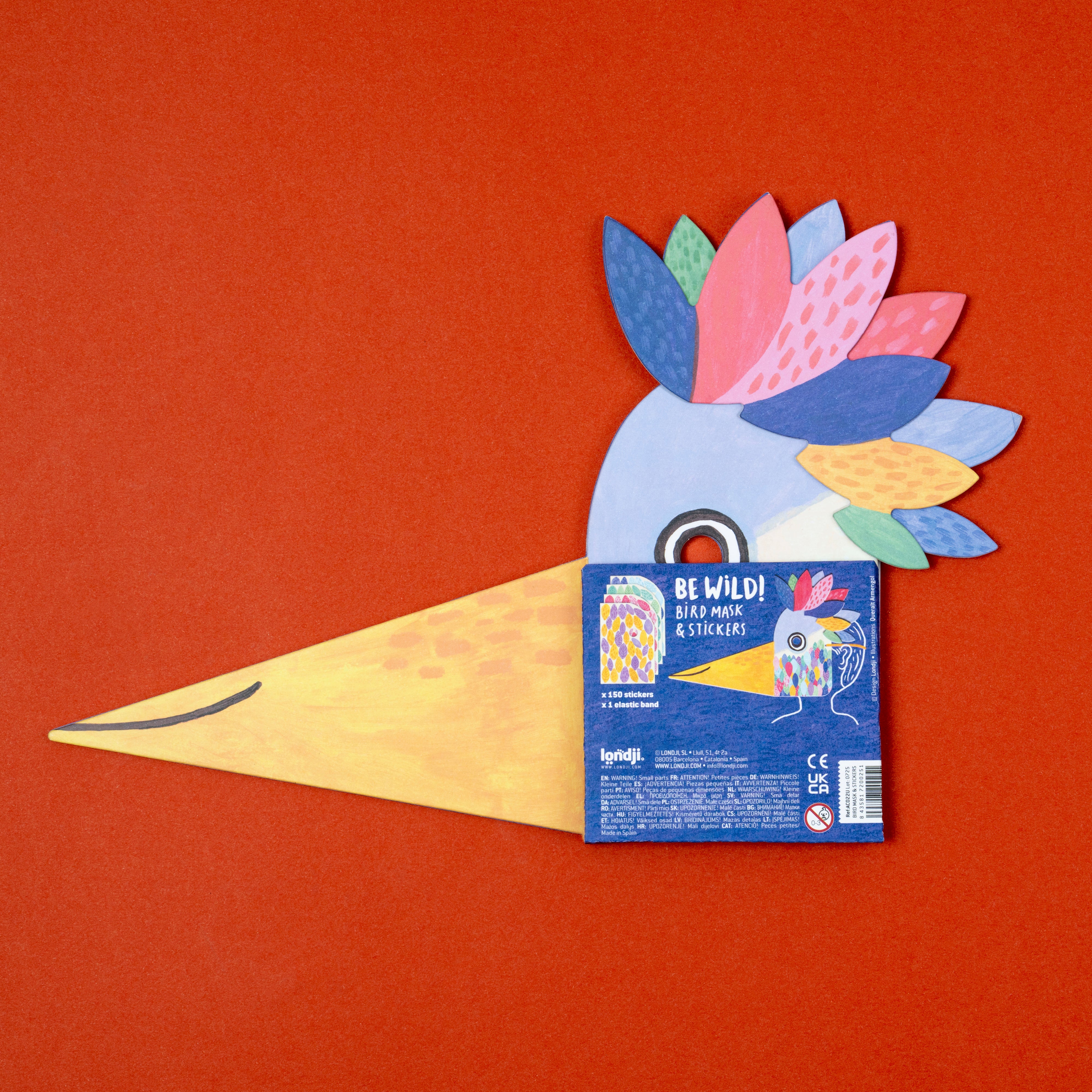 Masque & autocollants Be Wild | Oiseau