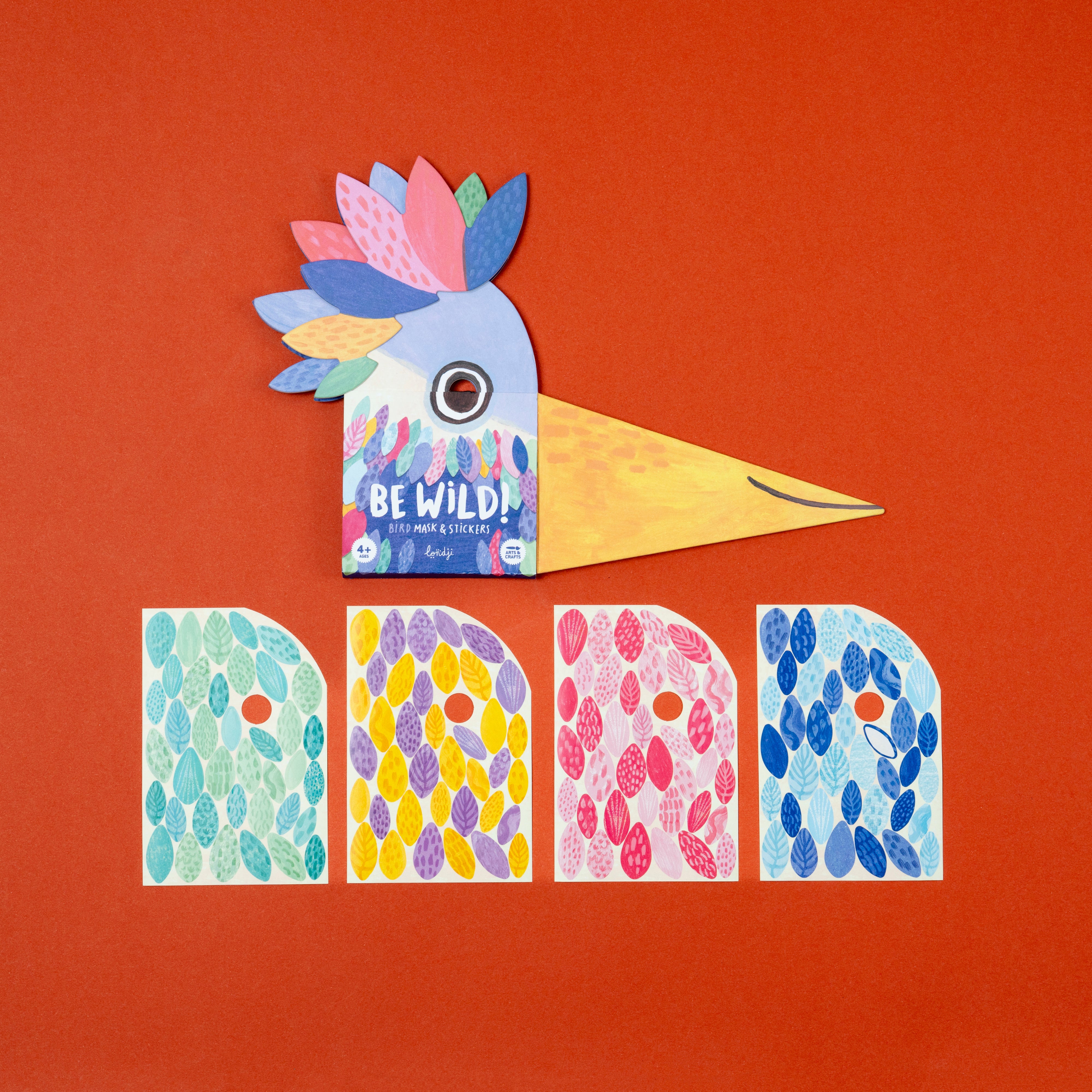 Masque & autocollants Be Wild | Oiseau