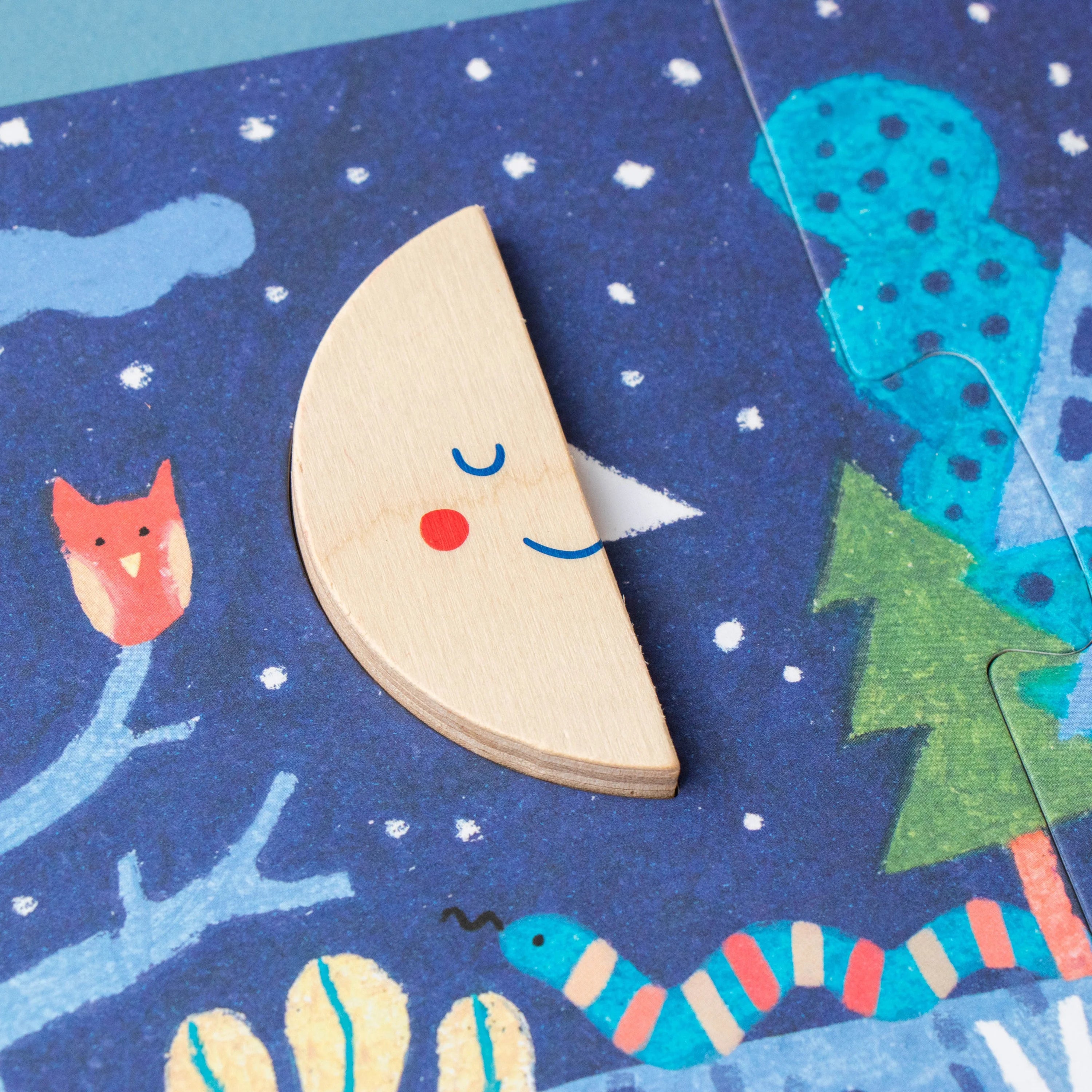 Ensemble de 4 puzzle 3 pièces avec inserts en bois | Imagine